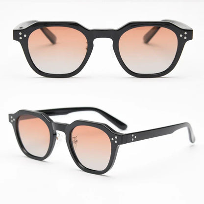 retro sun glasses for women TR90 frame polygon polarized sunglasses uv400 male green brown 2023 summer