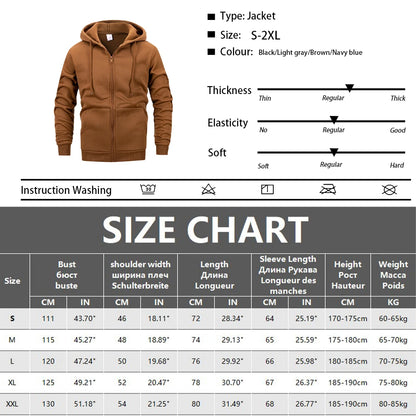 Men's Fleece Zip Up Hoodies Running Sports Sweatshirts Fashion Women Classic Casual Zipper Jackets Y2k Coats Hip Hop Streetwear