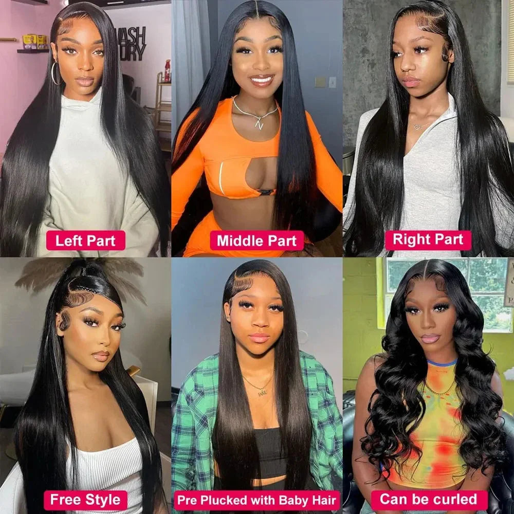 40 Inch Straight Hunan Hair Wigs 13x4 13x6 Gluless HD Transparent Lace Frontal Wigs 5x5 Straight Lace Front Human Hair Wigs