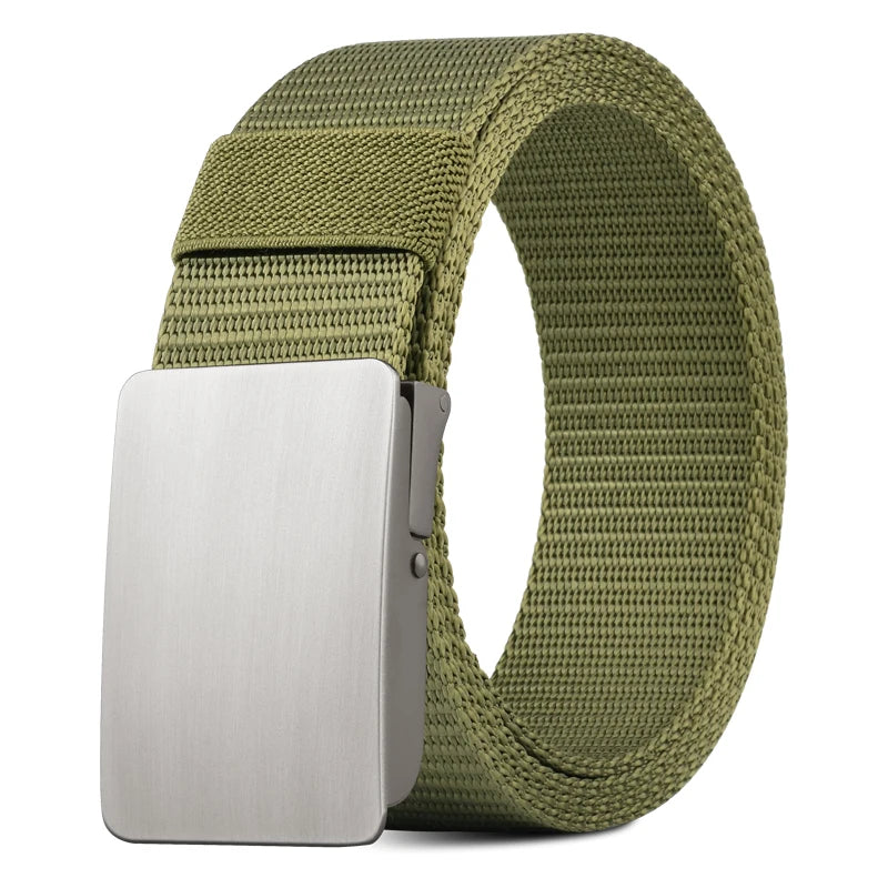 Unisex Canvas Belt Tweed Plaid Casual Polyester Four Seasons Universal Double Color Tweed Plaid Polyester Leisure Belt