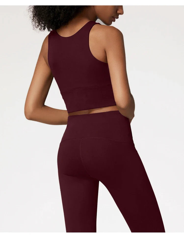 High Elastic Women's 2 Piece Yoga Set with Sports Bra and Leggings High Stretch Pants Bra with Coaster Women's Sports Suit👚