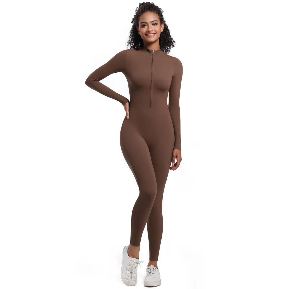 Women's Jumpsuit Women's Sports Shapewear Seamless Slim Fit Long Sleeve Sports Bodysuit  Fitness Sports Bodysuit Yoga Suit