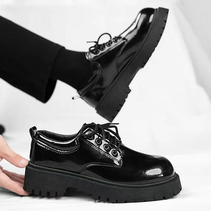 Men's formal shoes, business casual shoes, shiny big toe shoes, men's shoes, event party dress shoes