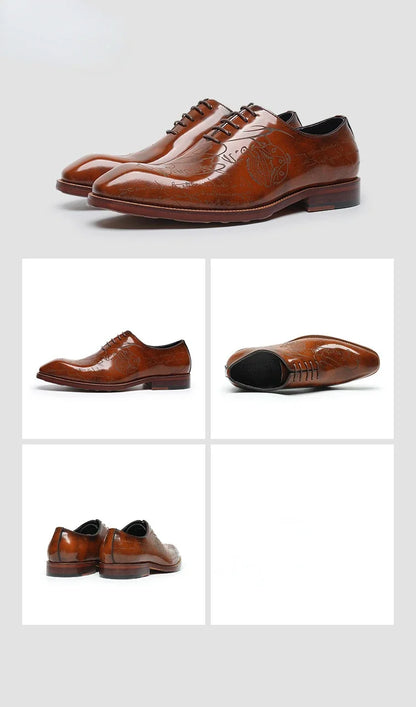 New Patent Leather Mens Formal Shoes Luxury Handmade Comfortable Genuine Leather Designer Green Blue Wedding Social Shoes Man