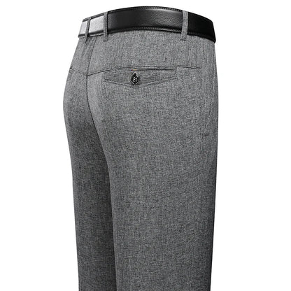 Mens Trousers Business Casual Pants Autumn Spring Dress Straight Pants Black Suit Pants Loose Formal Dress Pants