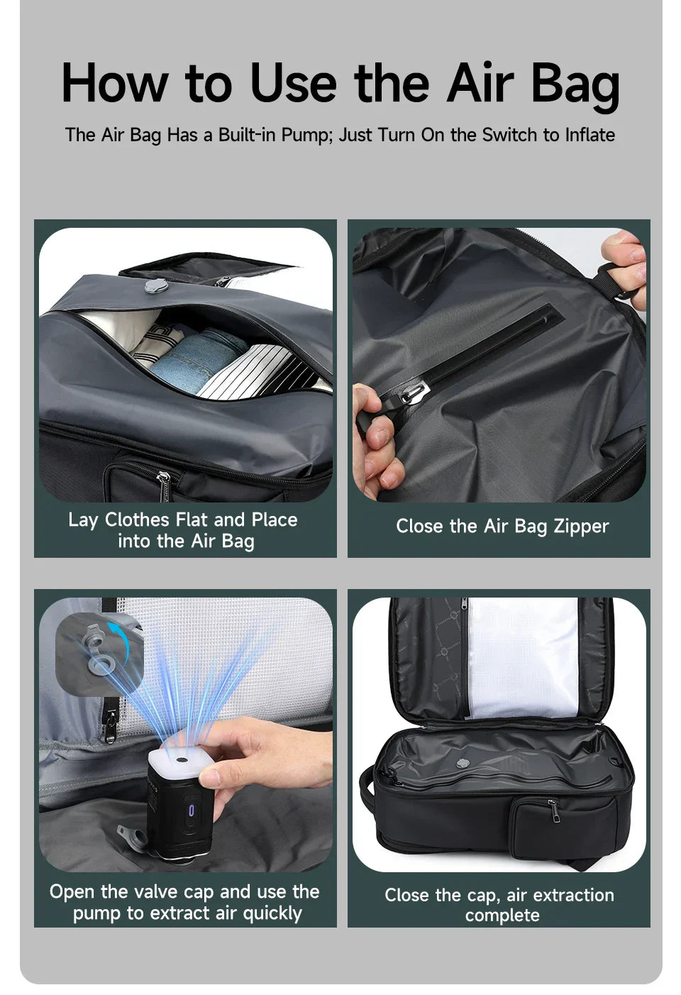 Travel Backpacks Vacuum Backpack 14 15.6 17.3inch Laptop Backpack For School Backpack Men Schoolbag Compression Backpack