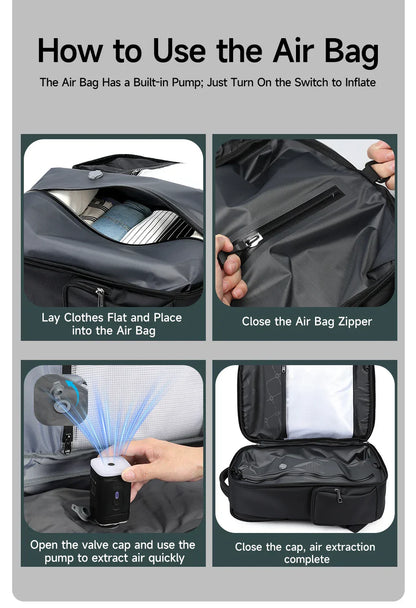 Travel Backpacks Vacuum Backpack 14 15.6 17.3inch Laptop Backpack For School Backpack Men Schoolbag Compression Backpack