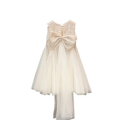Children Girls Shiny Princess Dress Summer Kids Baby Girls Sling Dress UNITIM Little Girls Bow Gauze Dress Infant Girls Sundress