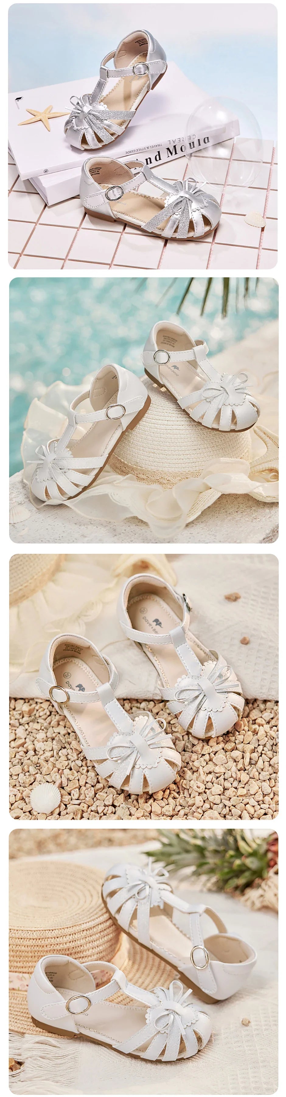 Girls Summer Sandals Children Fashion Shoes Soft Cool Breathable Princess Sweet Party Baby Casual Sandals DB2251120-A