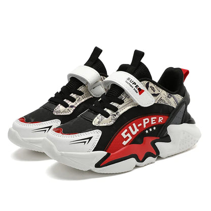 Sport Kids Sneakers Boys Casual Shoes For 5-16Years Old Children Tennis Leather Non Slip Fashion Running Shoes