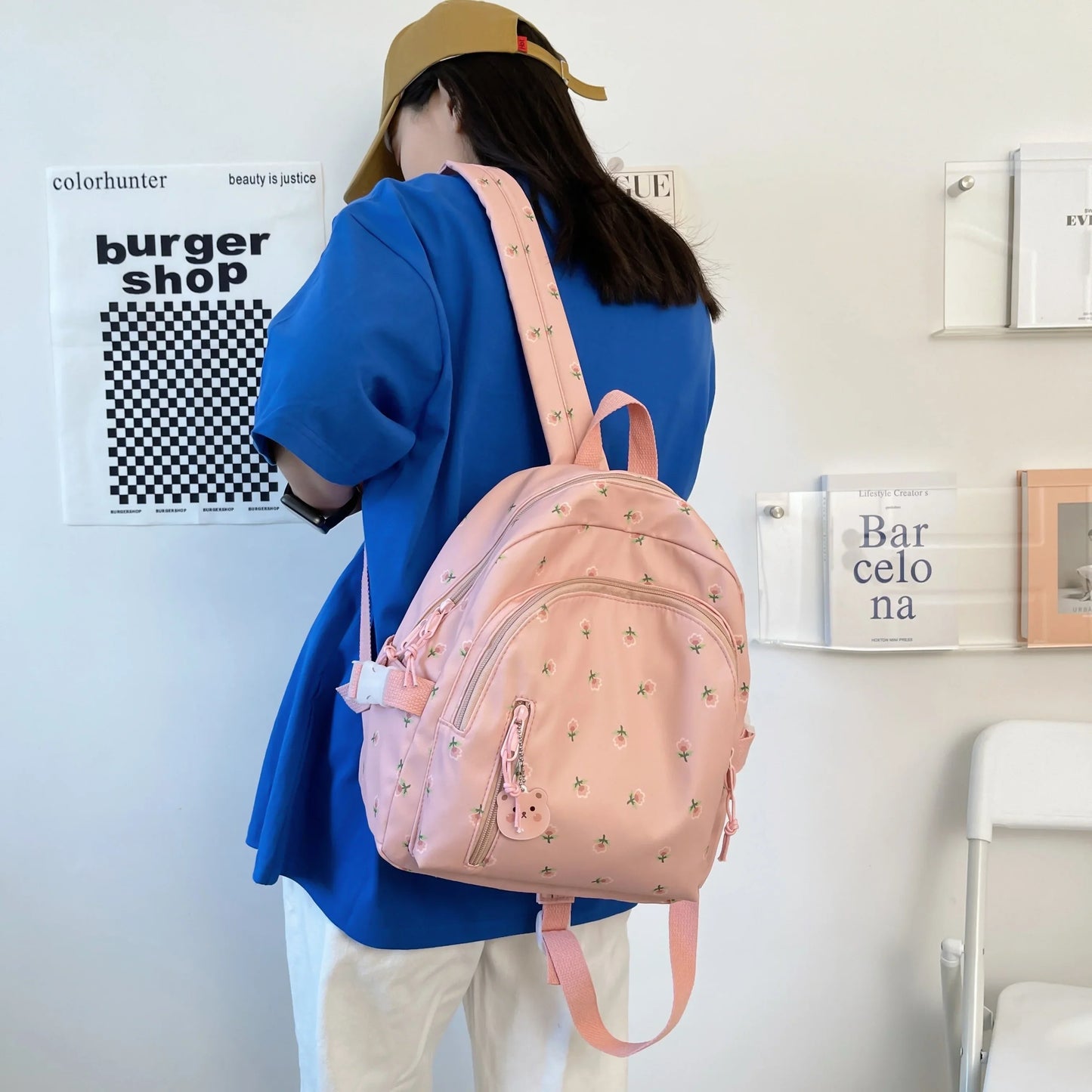 Mini Backpack Ins Niche Japanese and Korean Style Elementary School Student Bag Printed Small Backpack New Casual Backpack