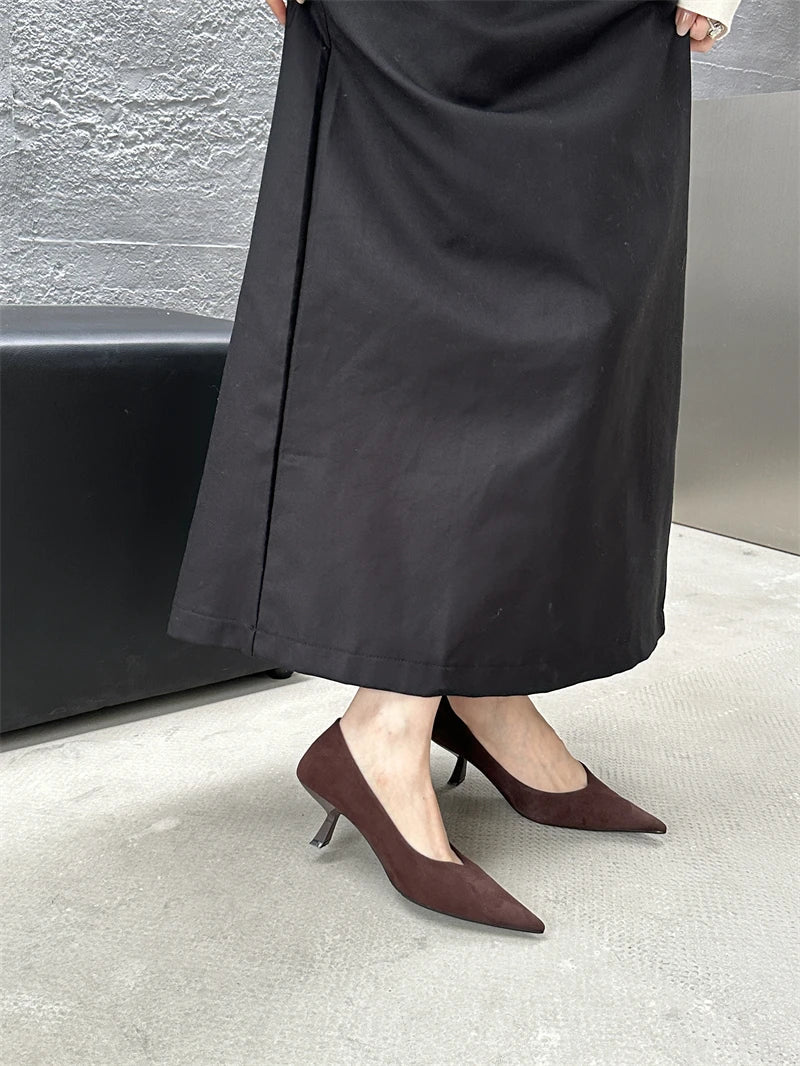 Sapatos de salto alto femininos de bico fino para o outono de 2024, sapatos sexy e rasos, sapatos de salto fino elegantes para mulheres, sapatos de festa, sapatos de salto alto, sapatos elegantes de festa, sapatos femininos.