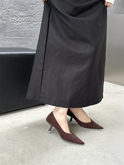Sapatos de salto alto femininos de bico fino para o outono de 2024, sapatos sexy e rasos, sapatos de salto fino elegantes para mulheres, sapatos de festa, sapatos de salto alto, sapatos elegantes de festa, sapatos femininos.