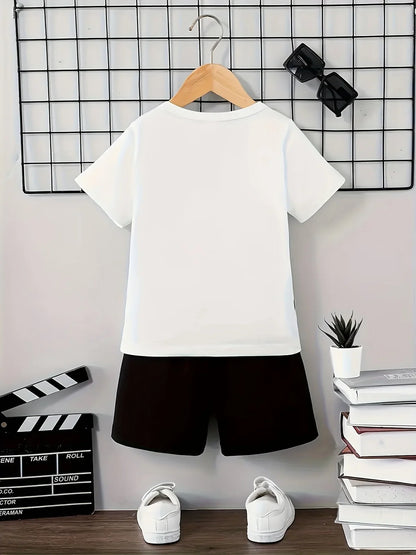Summer Baby Boy Clothes Set Fashion Children Girls Printed Short Sleeve T-shirts Top and Shorts Bottom Outfits Kid Tracksuits