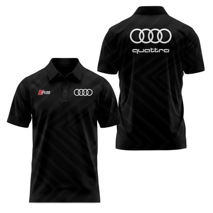 Short-Sleeved Polo Shirt 3D Printed 4S Fast Dry Sport Collar T-Shirt for Store Staff Fashionable