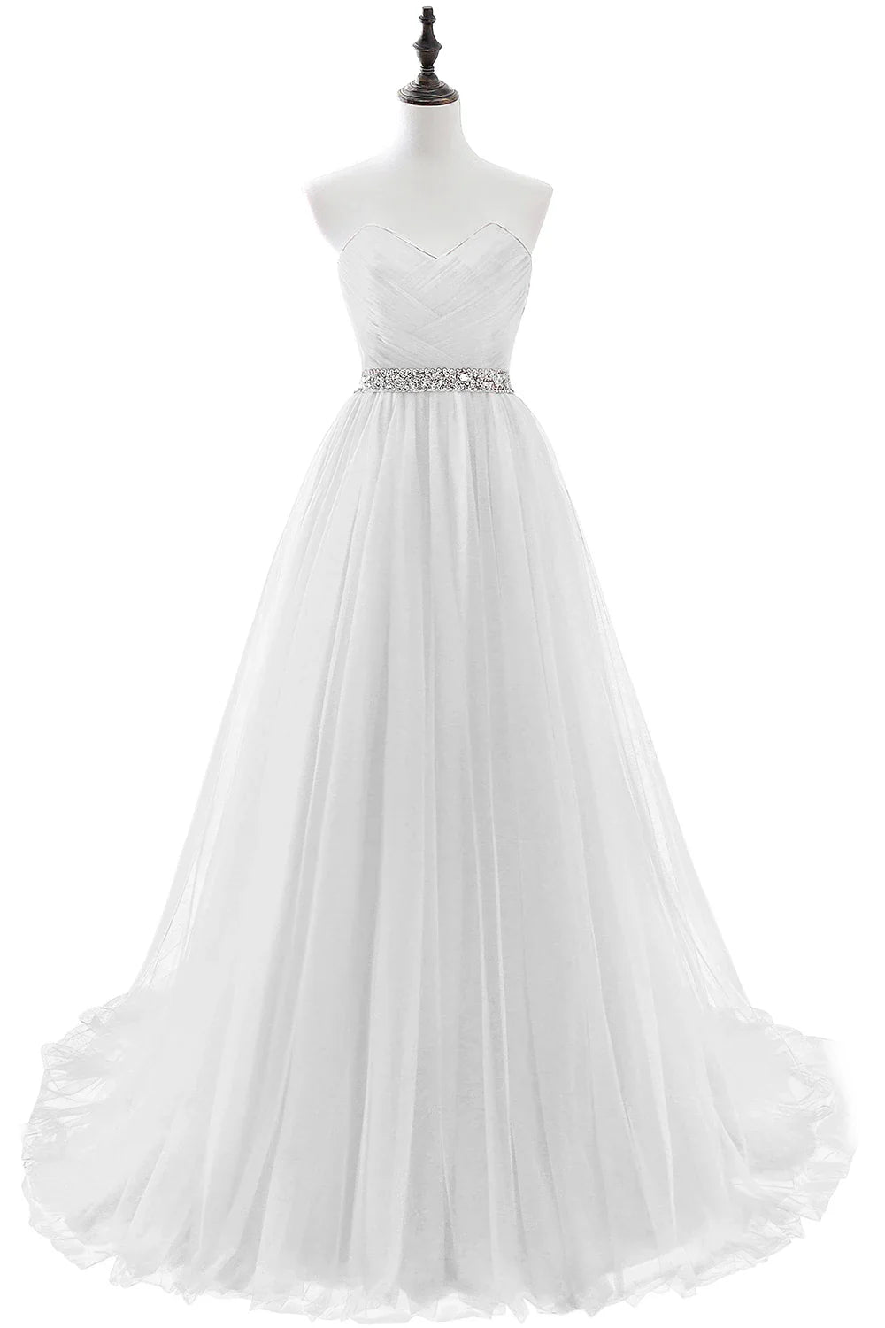 A-line Strapless Tulle Royal Blue Evening Dresses Lace Up Crystal Sequin Formal Party For Bride Sexy Prom Gown Wedding Party
