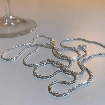 Popular Sparkling Necklace For Women Clavicle Chain Choker Fashion Jewelry Wedding Party Birthday Gift