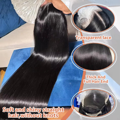 30 40 Inch Straight Human Hair Wigs HD Lace Wig 13x6 Human Hair Bone Straight Lace Frontal Human Hair Wigs For Women