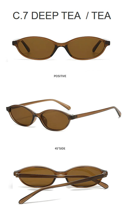 Small Cat Eyes Sunglasses For Women Men Fashion Brand Designer Retro Gradient Shades
