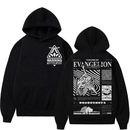 Anime Eva Printing Hoodies Women Sweatshirts Gothic Y2k Tops Vintage Grunge Clothes Oversized Hoodie Harajuku Goth Streetwear