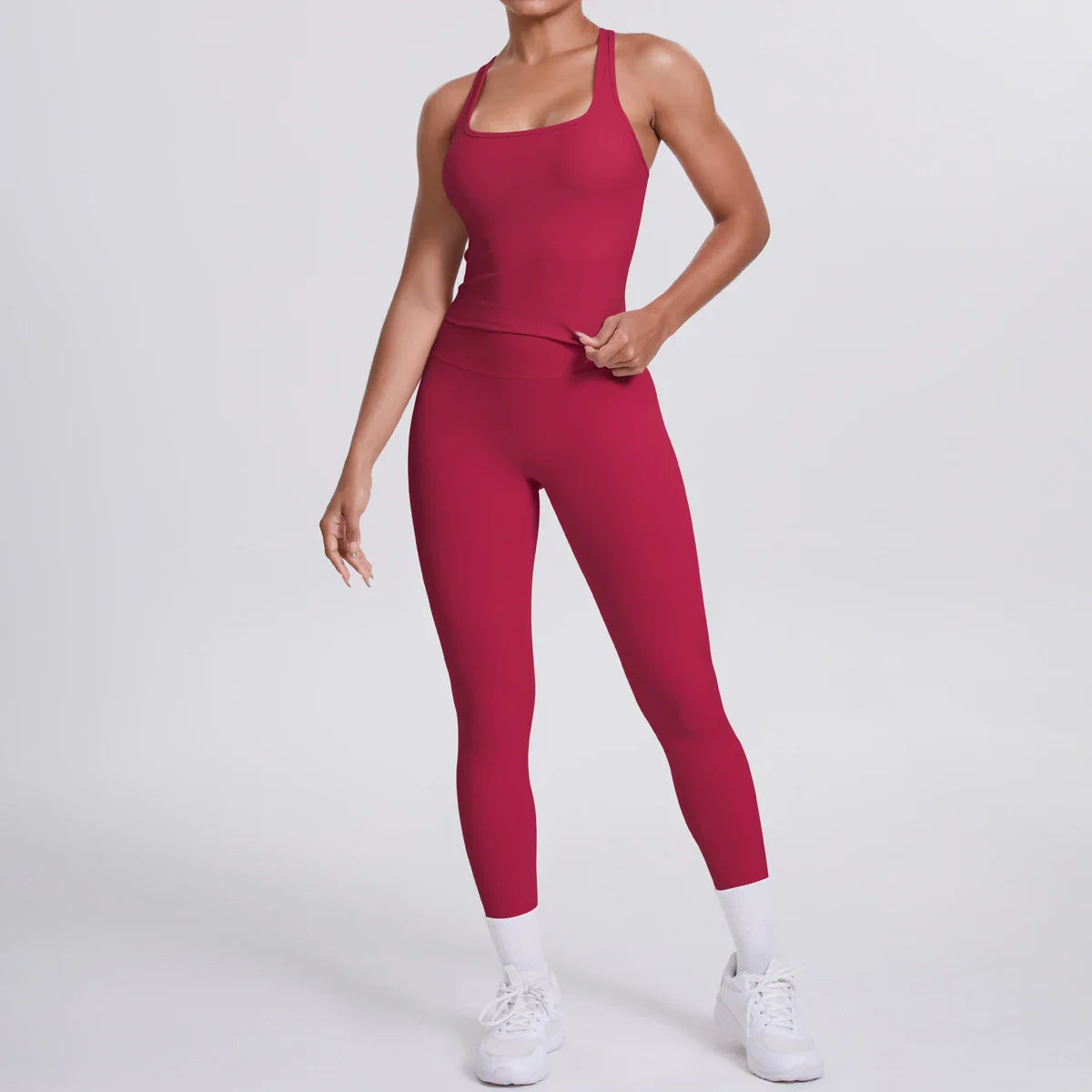 Yoga Top Set Fitness Gym Suit Training Sleeveless Sport Gym Tops Crossover Back Sports Underwear Tummy Control Slimming