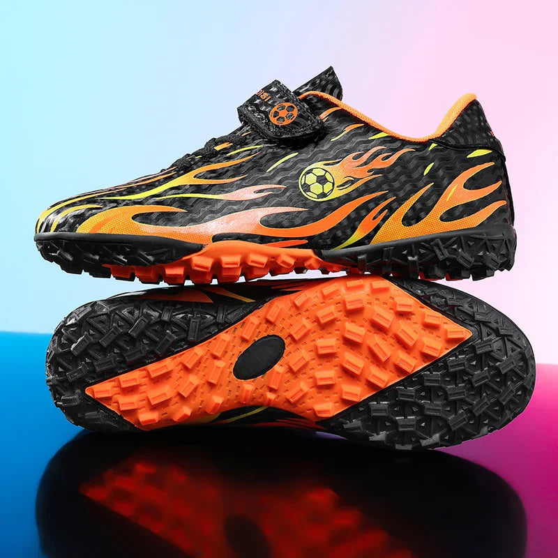 New Kids Soccer Cleats Youth Football Shoes TF Training Sneakers Boys Girls Non-Slip Breathable Lightweight Sport Boots 29-39
