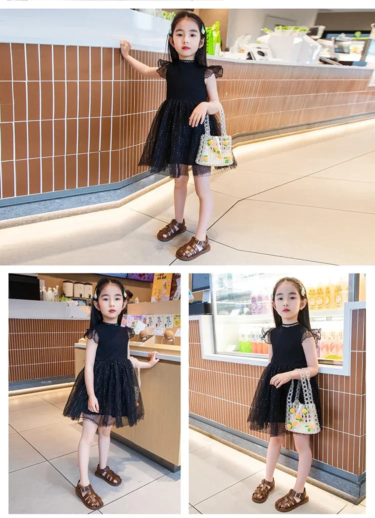 Children Hollow Out Shoes Boys Girls Roman Shoes British Style Non-slip Fashion Kids Toes Capped Shoes Peep Toe Solid Color