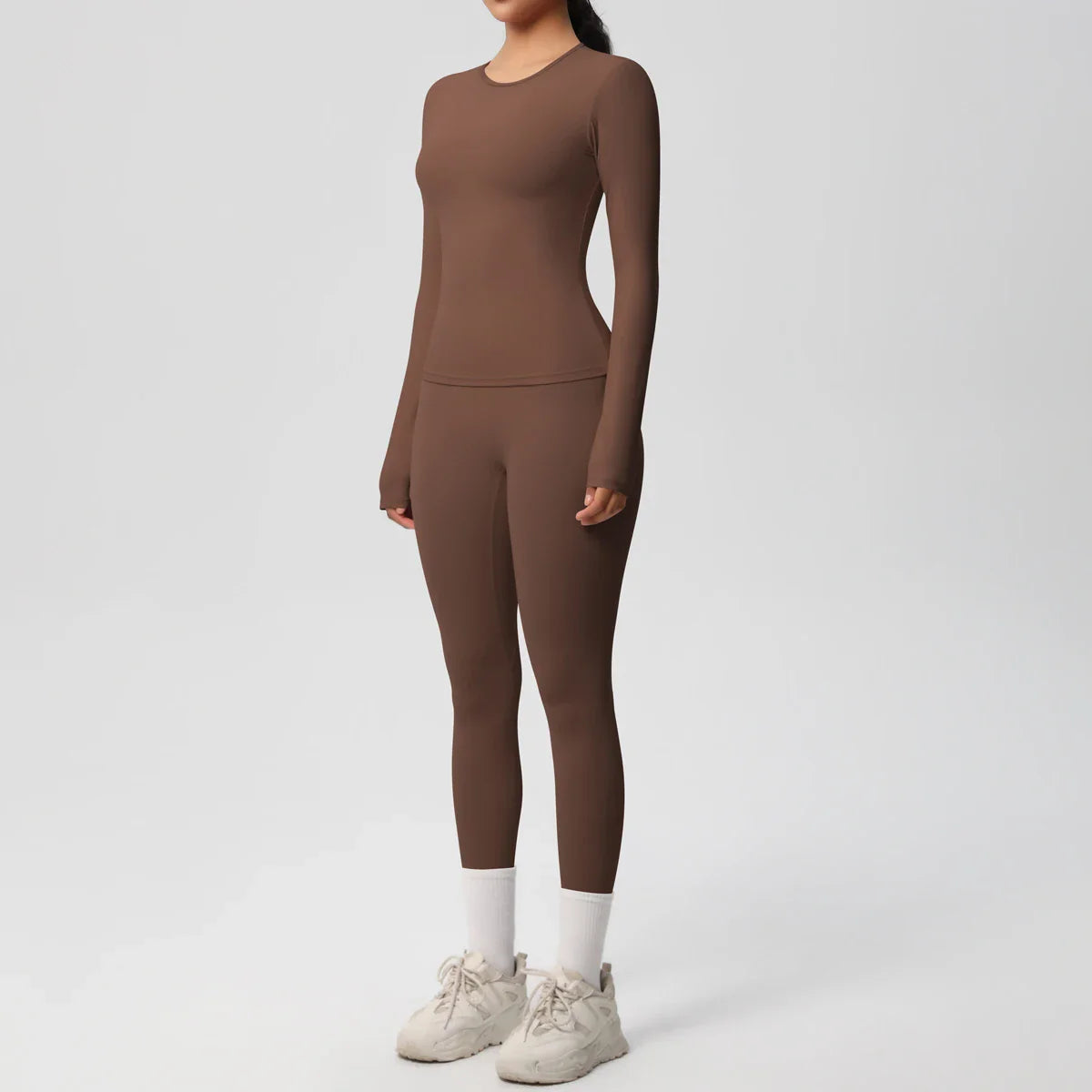 2 PCS Sportswear Yoga Set Gym Clothes Yoga Suits For Women Fitness Set Tracksuits Sports Long Sleeve Crop Top Gym Leggings