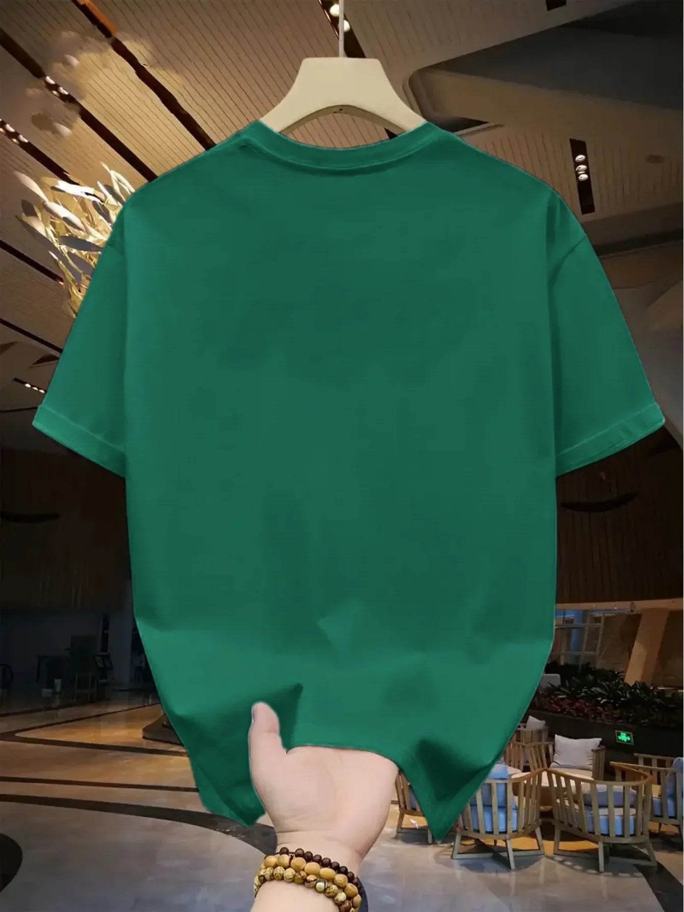 Men's summer 100% pure cotton fashionable casual loose sports mountain pattern printed round neck short sleeved T-shirt top