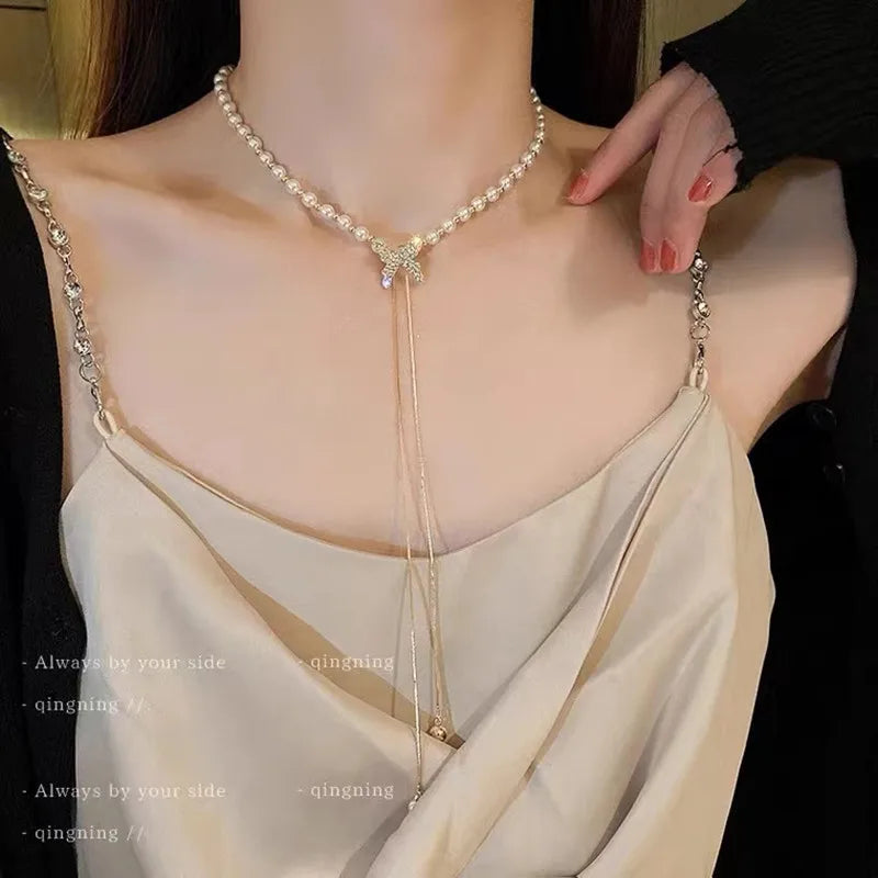 Heart Shape Pendant Necklaces Silver Color 5A Cubic Zirconia Minimalist Style Clavicle Chain Women And Girl Jewelry