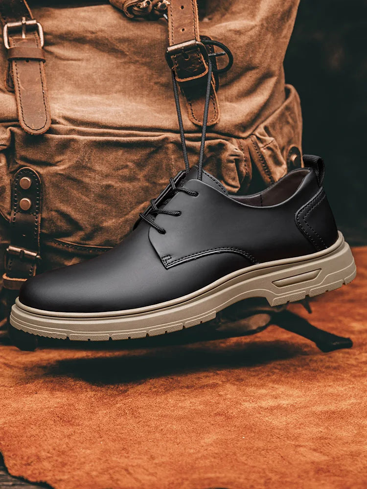 Handmade Men's Business Casual Shoes Comfortable Classic Lace-Up Work Shoes Fashionable Wedding Men's Footwear
