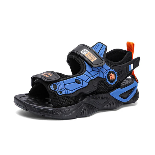 Summer Kids' Sandals Boys Soft Bottom Casual Beach Shoes School Students Comfortable Flat Walking Sandials