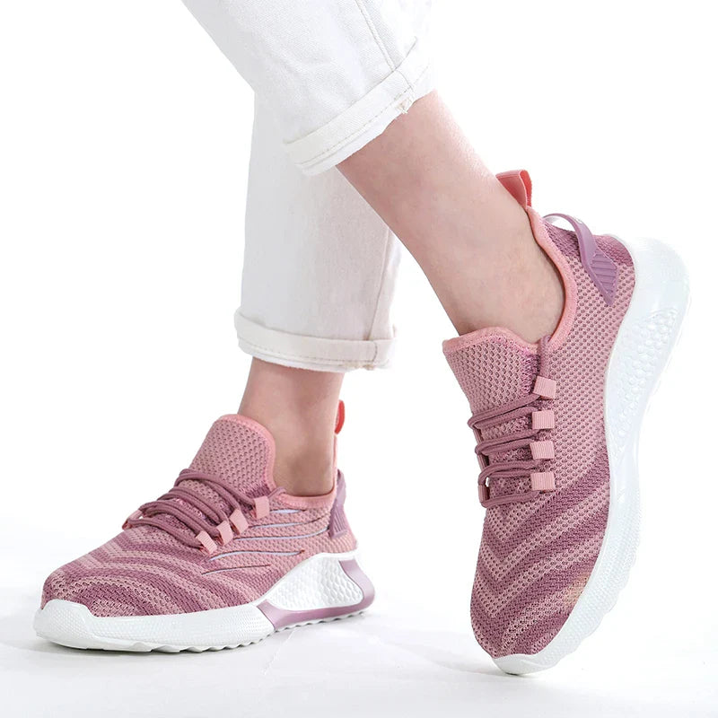 Pink women's safety shoes Steel head anti-smash Light soft breathable work shoes Women's outdoor industrial safety shoes