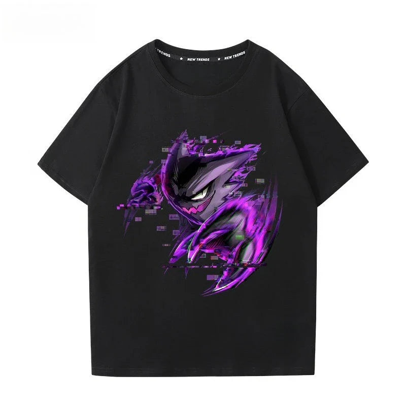 Printing Tee Pure Cotton T-shirt Men's 2026 Summer Fashion Oversize Street Casual Y2K Tops Streetwear Clothing