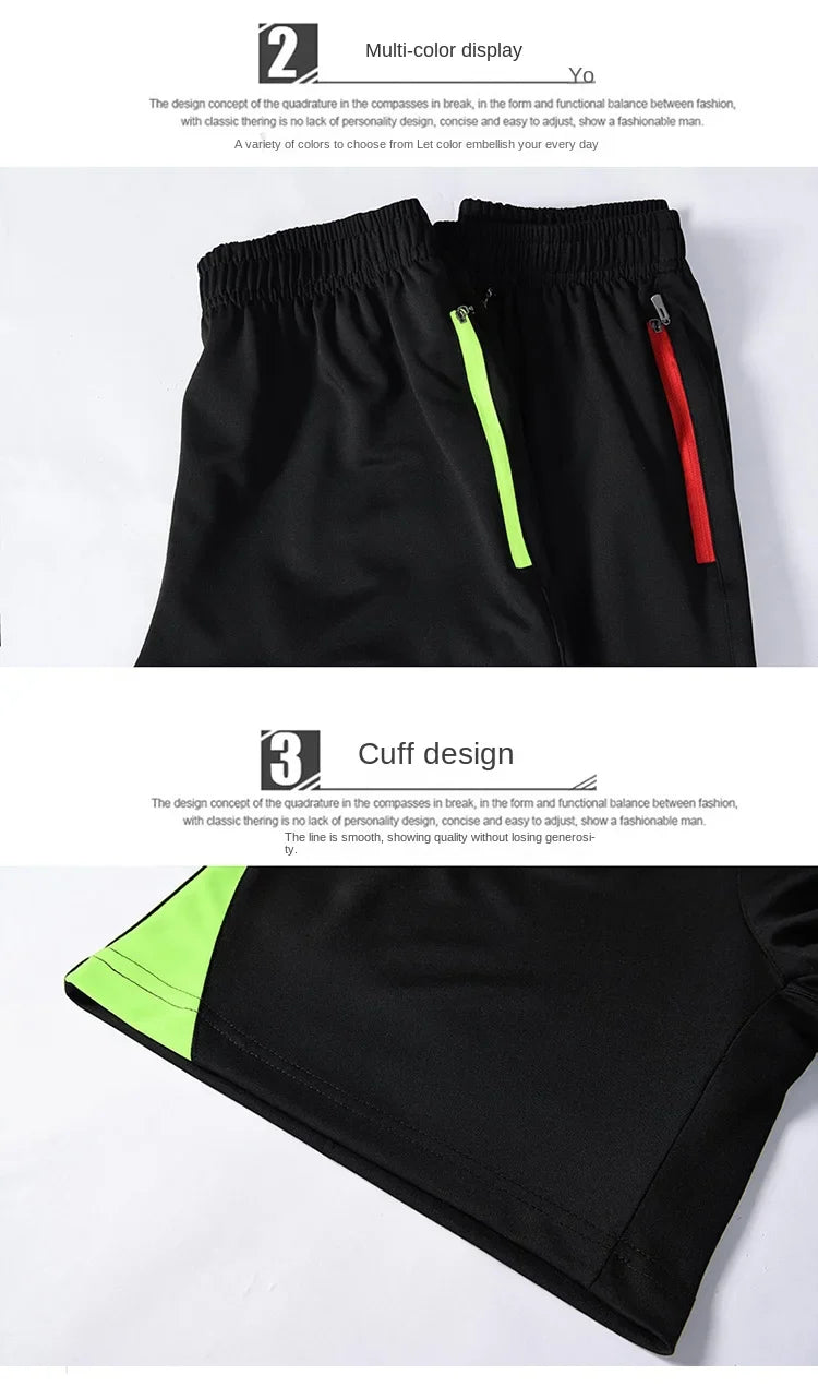 Hot Men's Casual Fashion Knitted Ice Silk Sports Shorts Loose Size Fashion Trendy Air Conditioned Pants