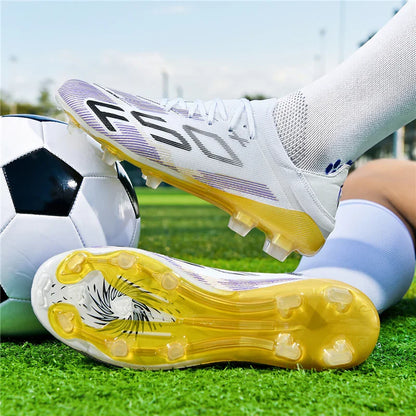 F50+ High Quality Mens Football Boots Boys Training Studded Fast Soccer Cleats Outdoor Non Slip Football Shoes Chuteira Campo
