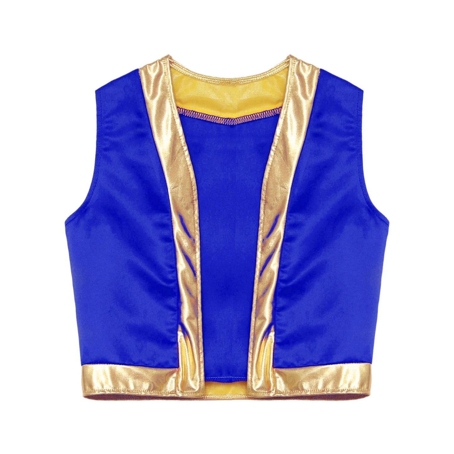 Boys Arabian Costume Arabian Prince Cosplay Dress Up Vest Waistcoat Harem Pants Suit for Halloween Carnival Stage Performance