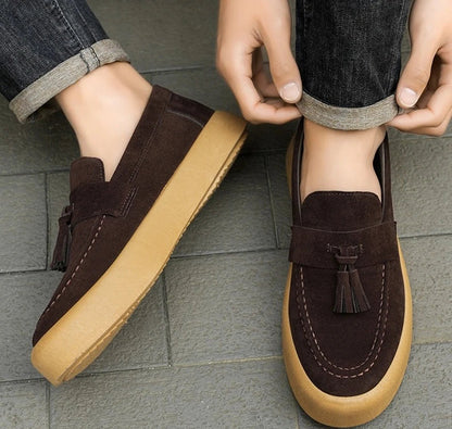 New autumn men's bean shoes British style loafers fashionable men's casual single shoes