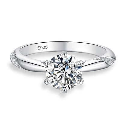 0.5ct 1ct 2ct Blue Pink Grey Moissanite Rings Gifts for Women 925 Sterling Silver Wedding Band Women's Ring Woman Rings
