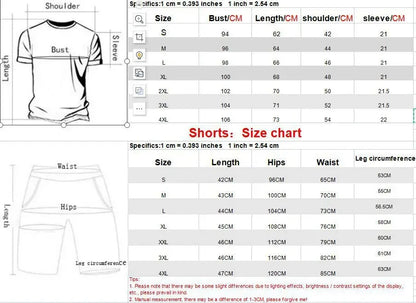 men's two-piece sportswear short sleeved T-shirt and pants set running and fitness sportswear summer