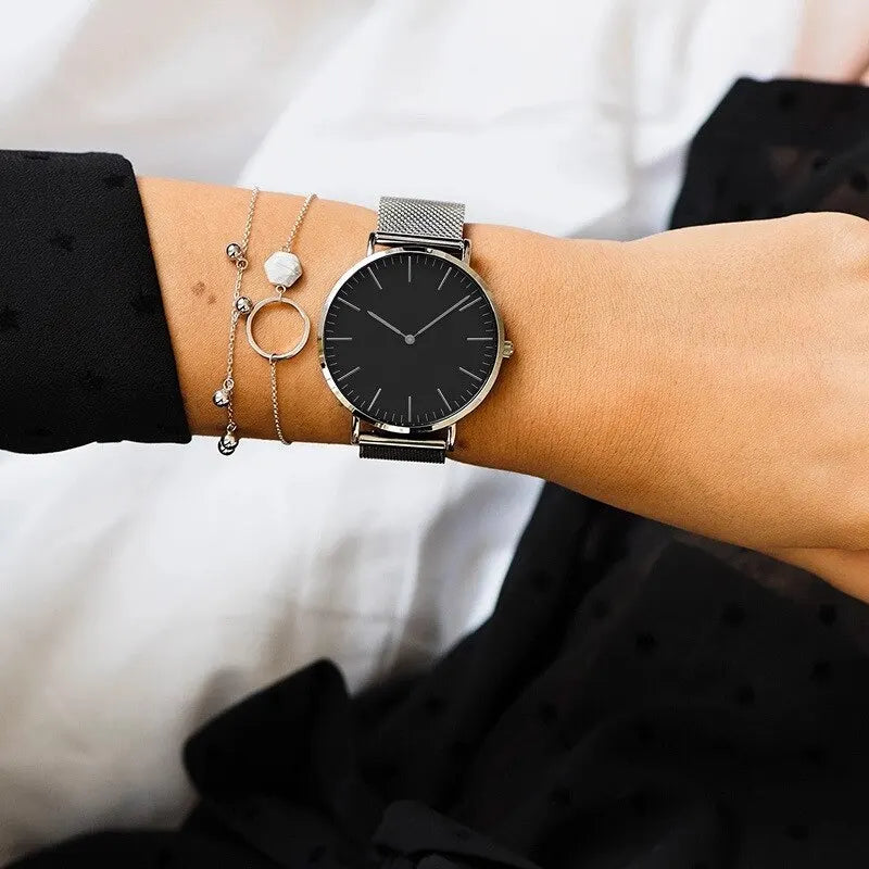 1PC Luxury Rose Gold Watch Women Bracelet Watches Brand Ladies Casual Quartz Watch Steel Women's Wristwatch Montre Femme Relogio