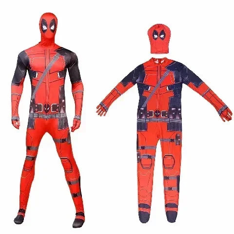 Deadpool Child Costume Halloween Costumes Kids Men Adult Superhero Bodysuit Jumpsuit Children Cosplay Costume Swords Accessories