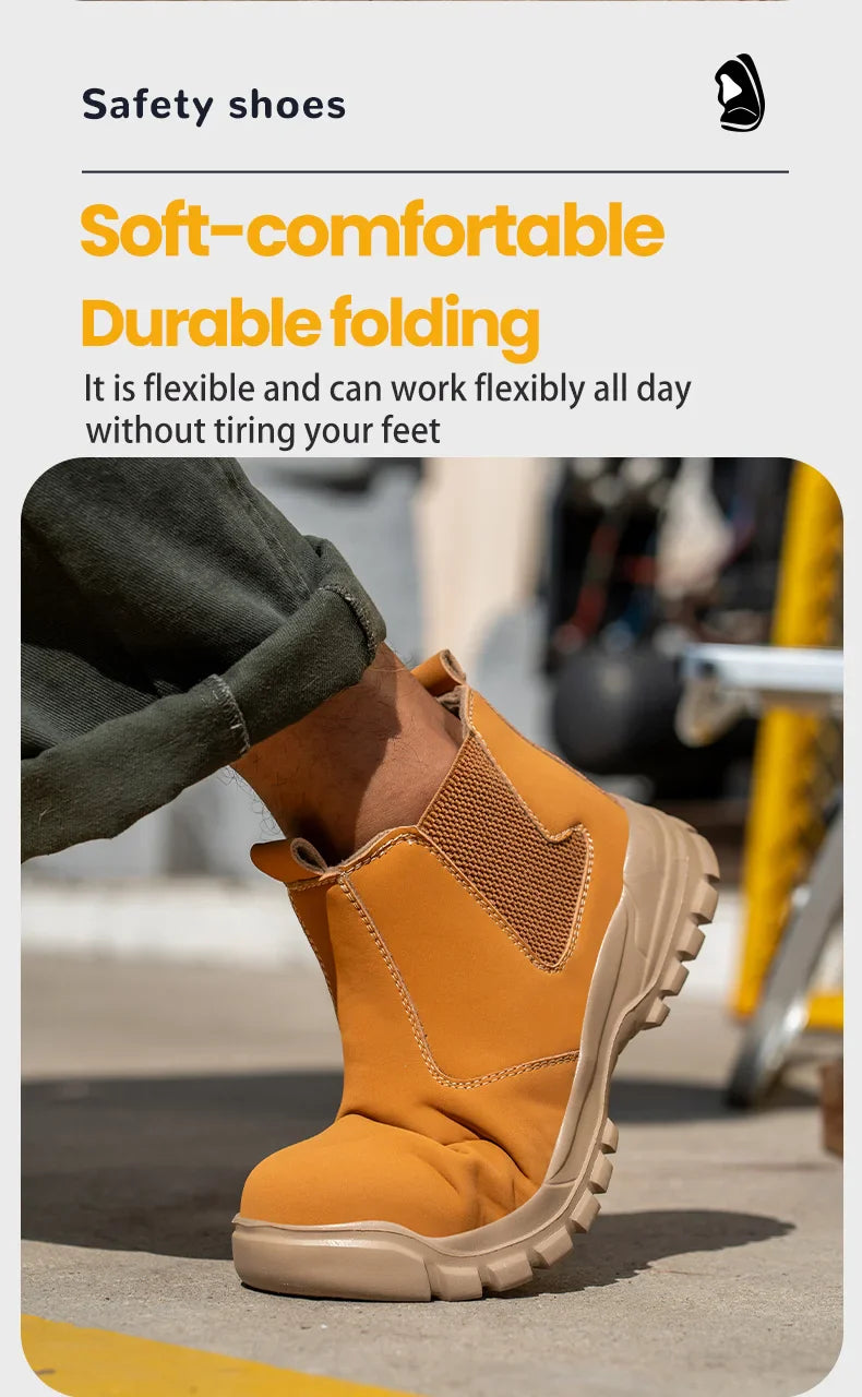 Easy Wear Safety Shoes for Men Steel Toe Work Shoes Puncture Proof Work Sneaker Male Protective Work Man Boots Safety Boots