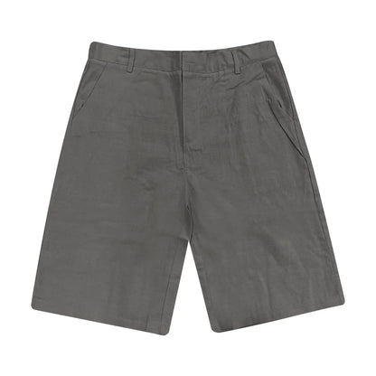2025 Summer Cotton Linen Shorts for Men Solid Casual Button Pocket Beach Shorts Men's Comfortable Simple Vacation Leiture Pants