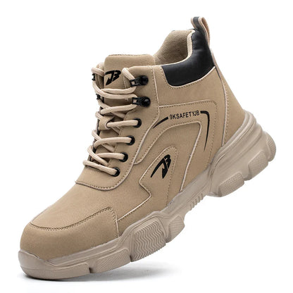 Men's Work Shoes Steel Resistant Anti-Puncture Anti-smash Toe Boots Slip Light Weight Safety Shoes Comfortable Men Shoes 40-46
