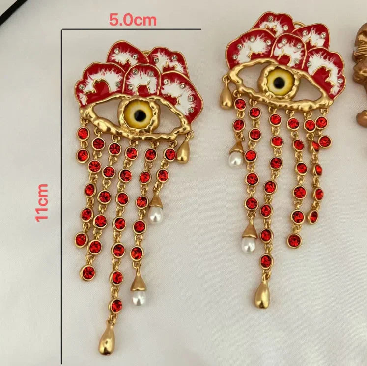 Baroque Pearl Eye Earrings