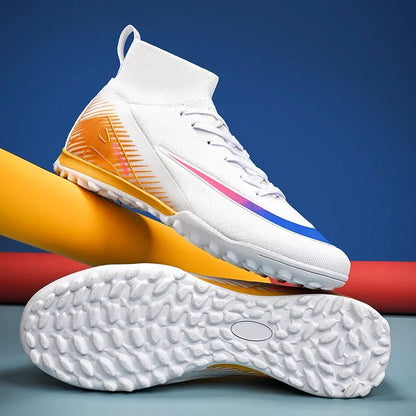 New Men Football Boots Match Outdoor Long Spikes Soccer Shoes Cleats Comfortable Training Sport Adult Breathable Boys Non Slip
