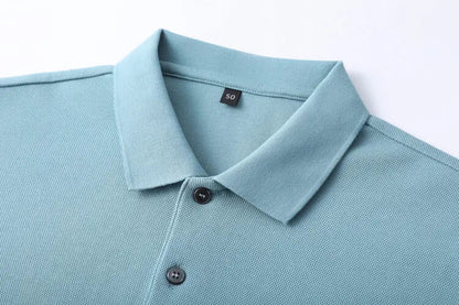 100% Cotton Polo Shirt, Four Seasons Universal  Leisure Long Sleeve, Breathable Lapels T-shirt, Perfect for Golf Sports Durable