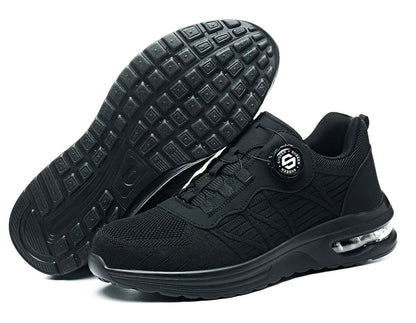 New Men's Rotary Buckle Safety Shoes Anti-Impact Anti-Piercing Lightweight Work Boots Fashion Sporty Design for Outdoor Pro