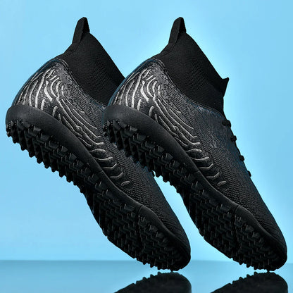 Men & Women TF Stud Football Boots, Anti-slip, Leather Material, Suitable for Student & Adult Training, Artificial & Natural Gra
